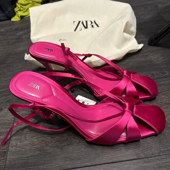 Zara Fuchsia Pink Sandals - Picture 4 of 10